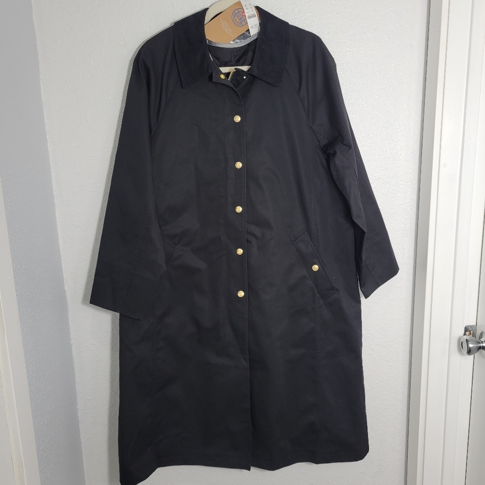 J Crew Long Barn Jacket in Waxed Cotton Twill XL Coat $358 Retail NWT - Picture 8 of 16